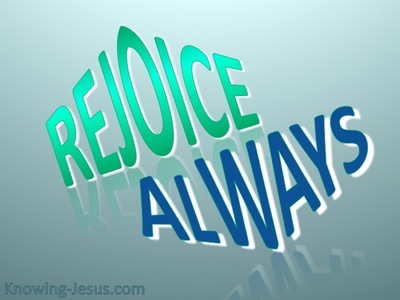 1 Thessalonians 5:16 Rejoice Always (blue)